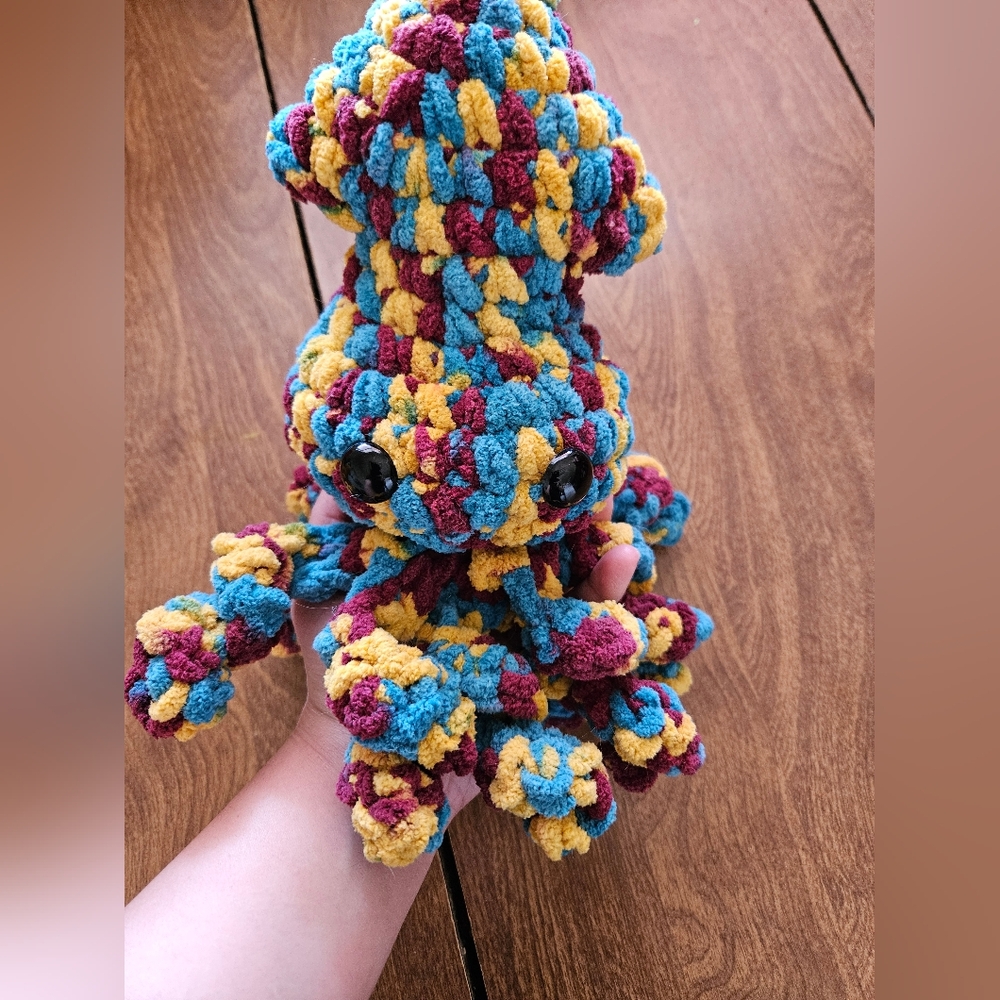 Crochet Colorful Chunky Squid Amigurumi Doll